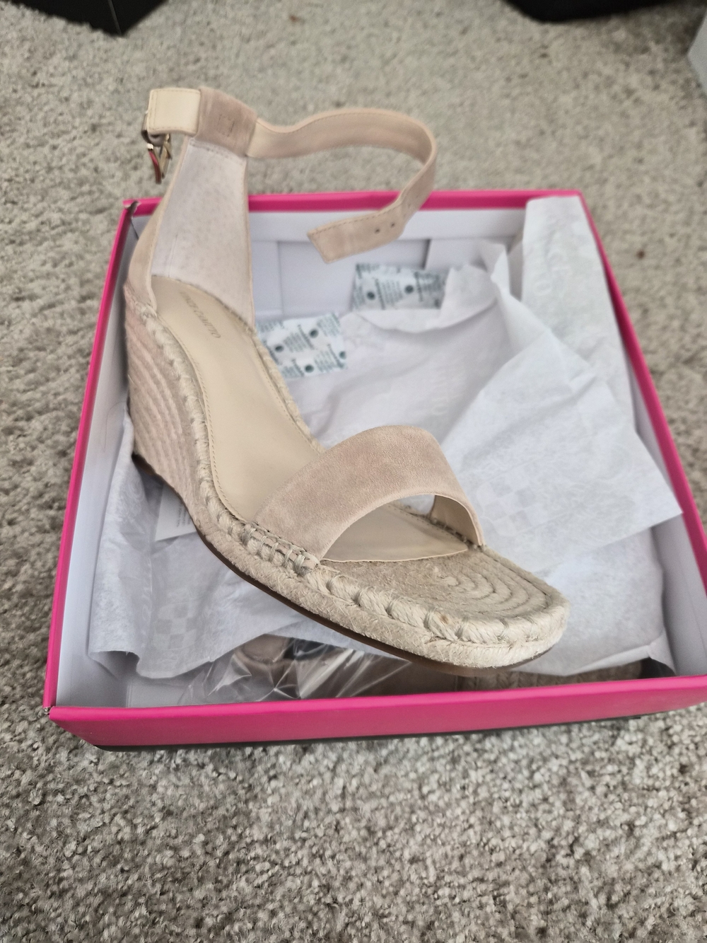 Vince Camuto cream & tan wedge sandals in size US 12 #wedges #summer